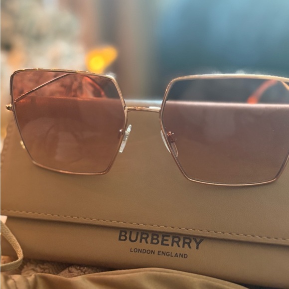 Burberry Women\'s Brown Sunglasses with Gold Frame main image 9